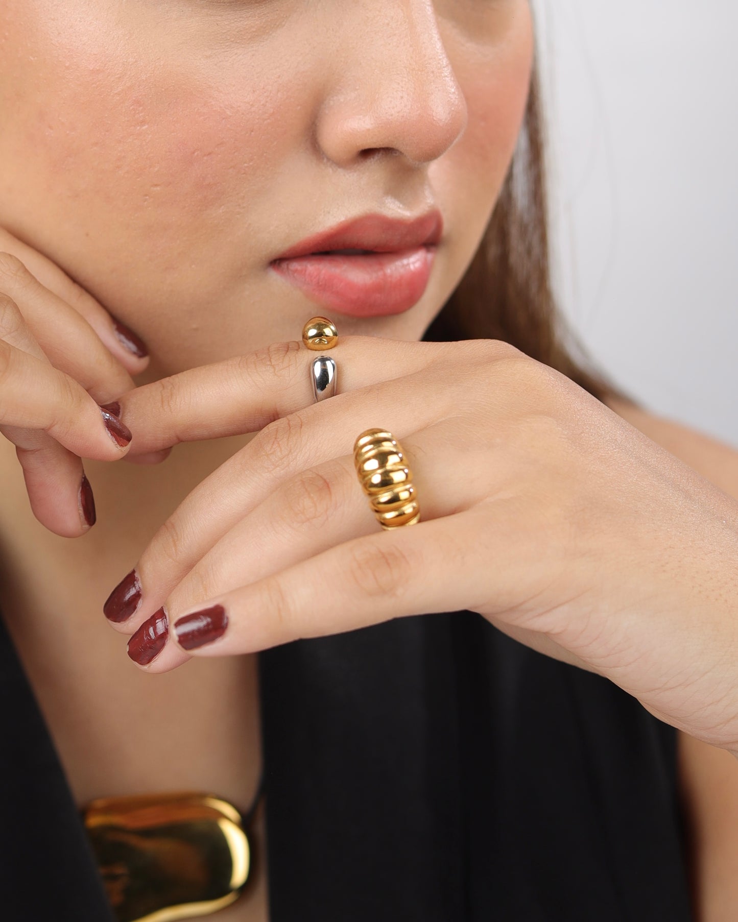 Vale Pebble Ring (Free Size)