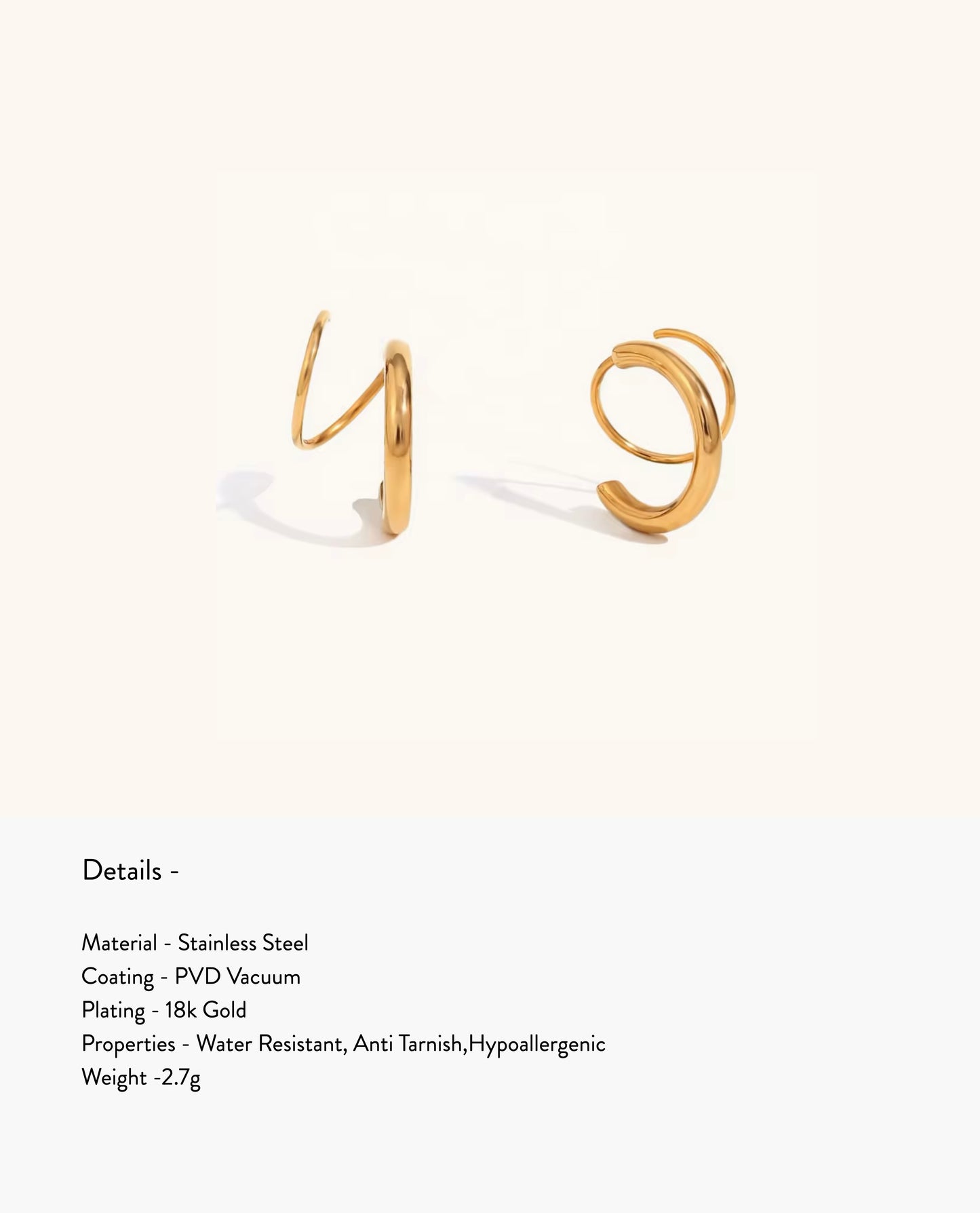 Zene Double Hoop Earrings