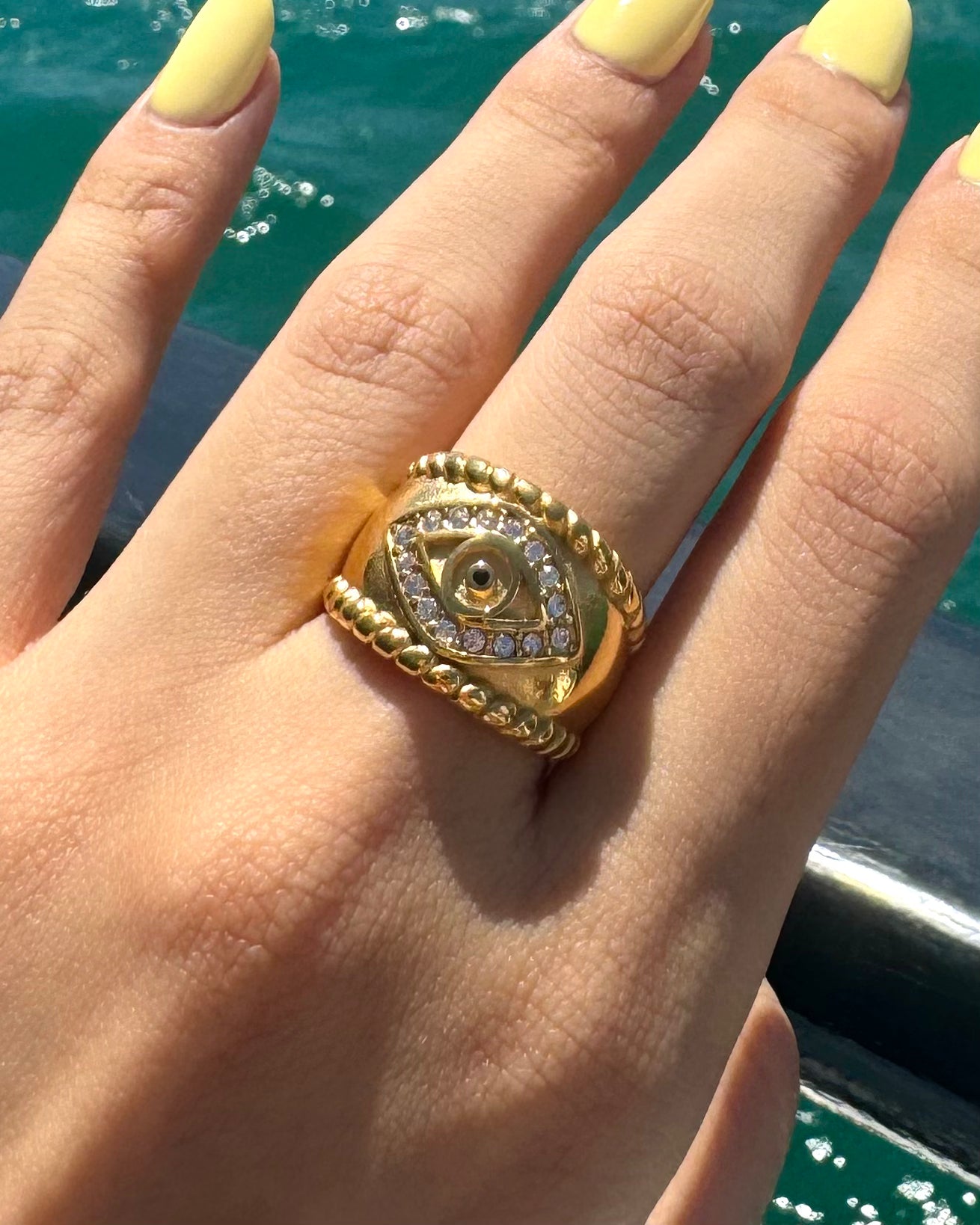 Fallon Chunky Evil Eye Ring