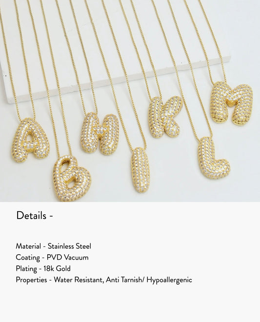 Studded Initial Necklace