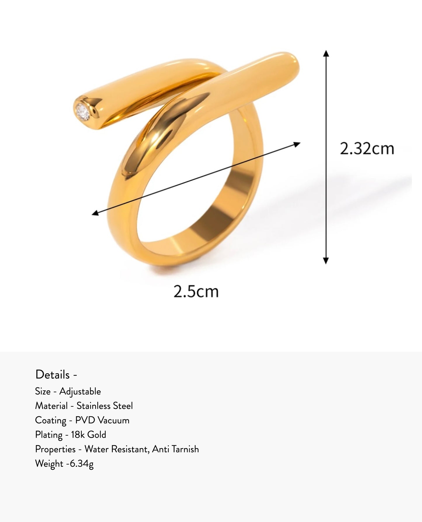 Isla Ava Ring | Free Size