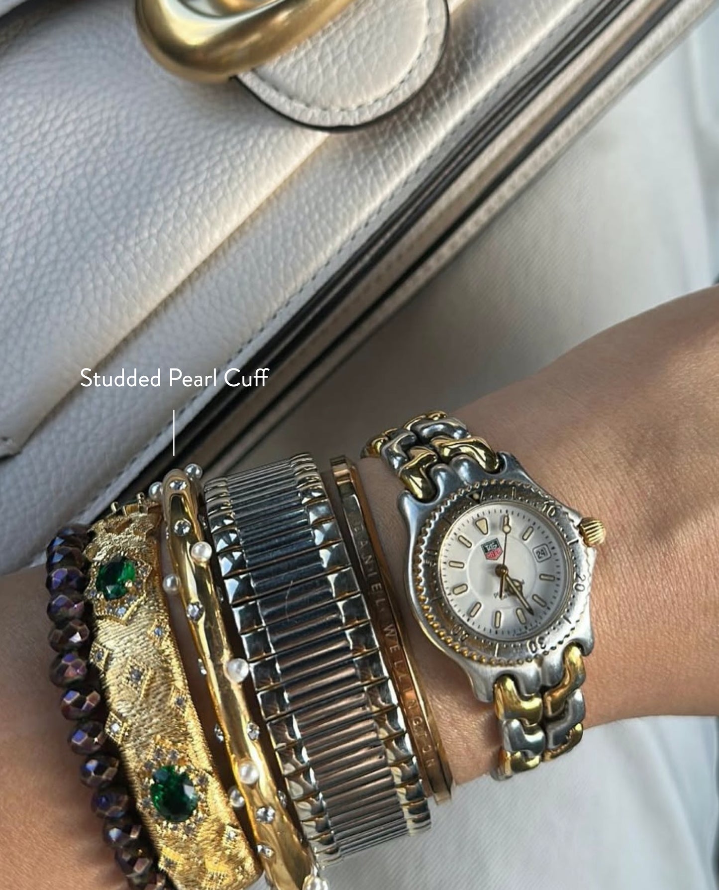 Rae Studded Pearl Cuff