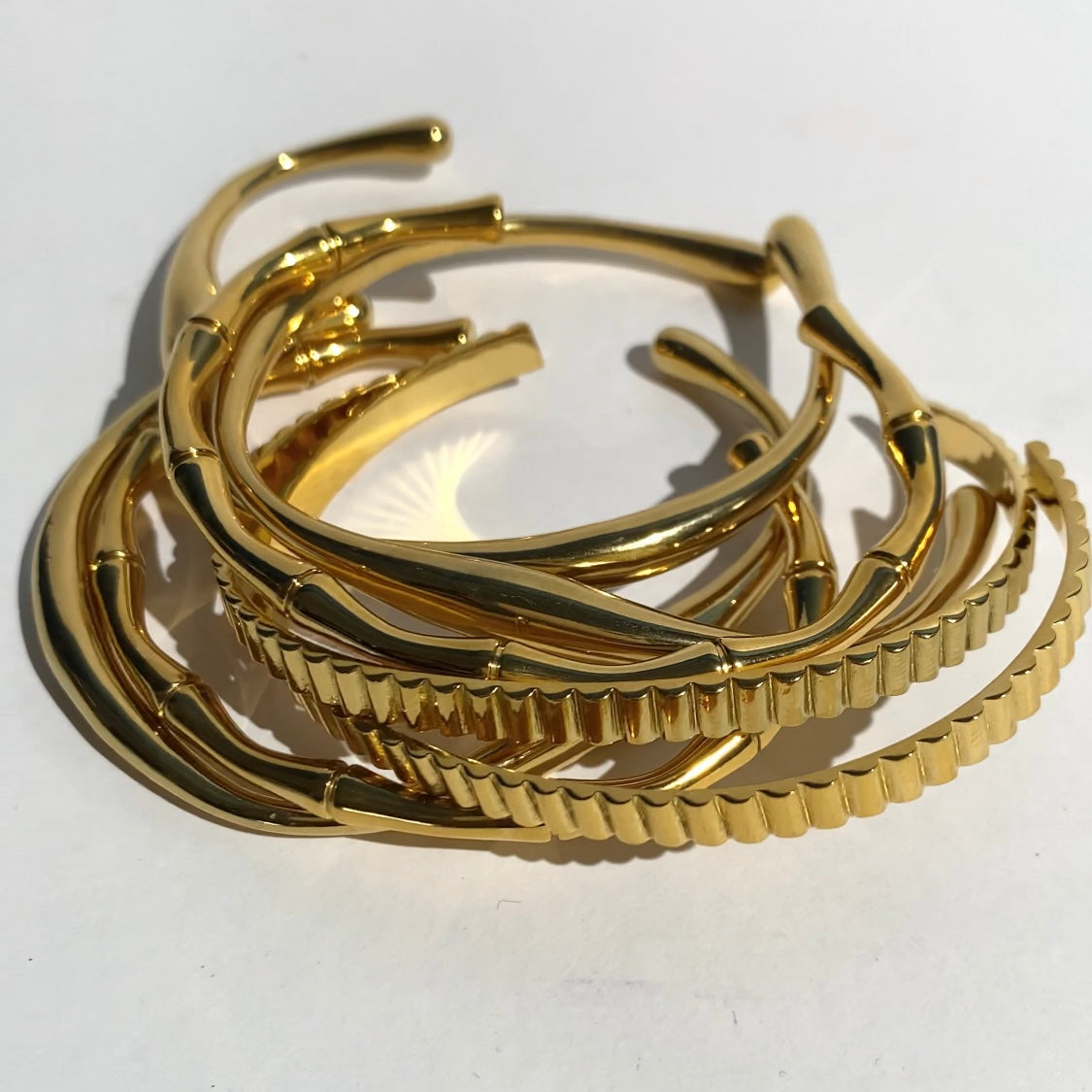 Rae Bamboo Bangle | Adjustable | Single