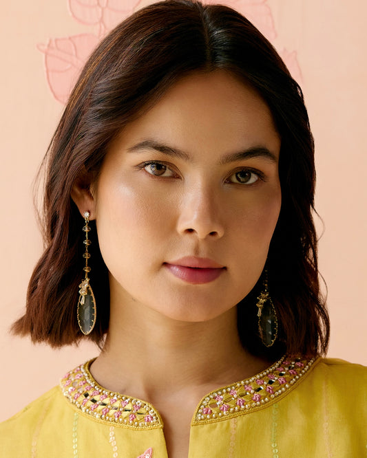 Adia Long Crystal Danglers