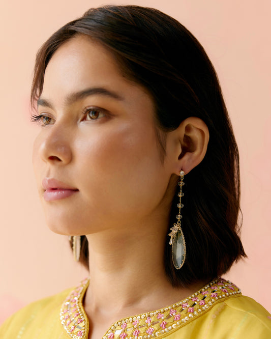 Adia Long Crystal Danglers