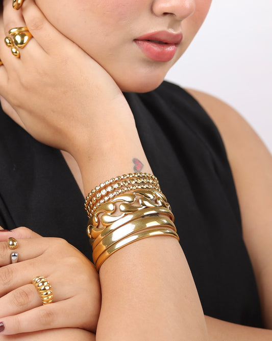 Cleo Cuff- Gold (Adjustable)