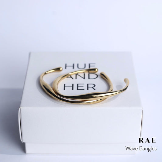 Rae Wave Bangle (Adjustable ) ( Single )