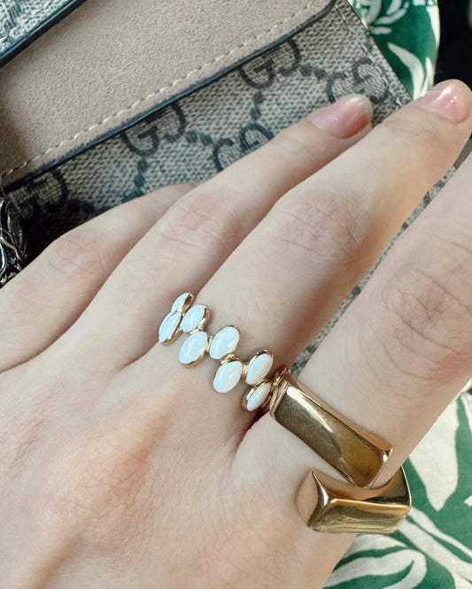 Rae Enamel Ring (Free Size)
