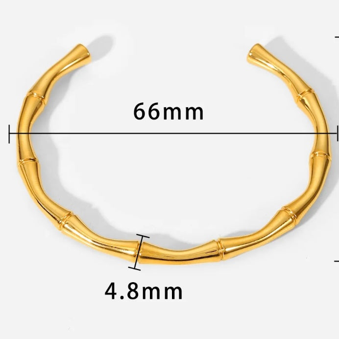 Rae Bamboo Bangle | Adjustable | Single