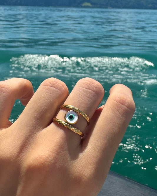 Akemi Evil Eye Ring | Adjustable