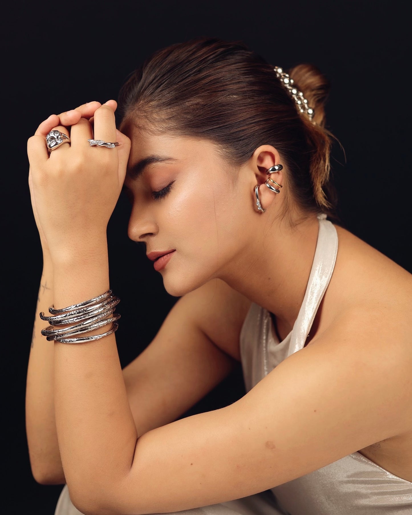 Textured Wave Cuff (Adjustable)