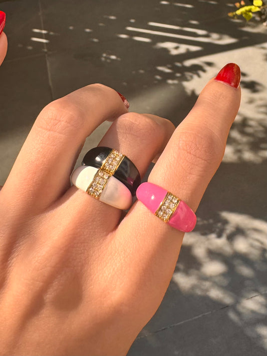 Enamel Dome Ring