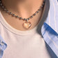 Fallon Crystal Heart Necklace