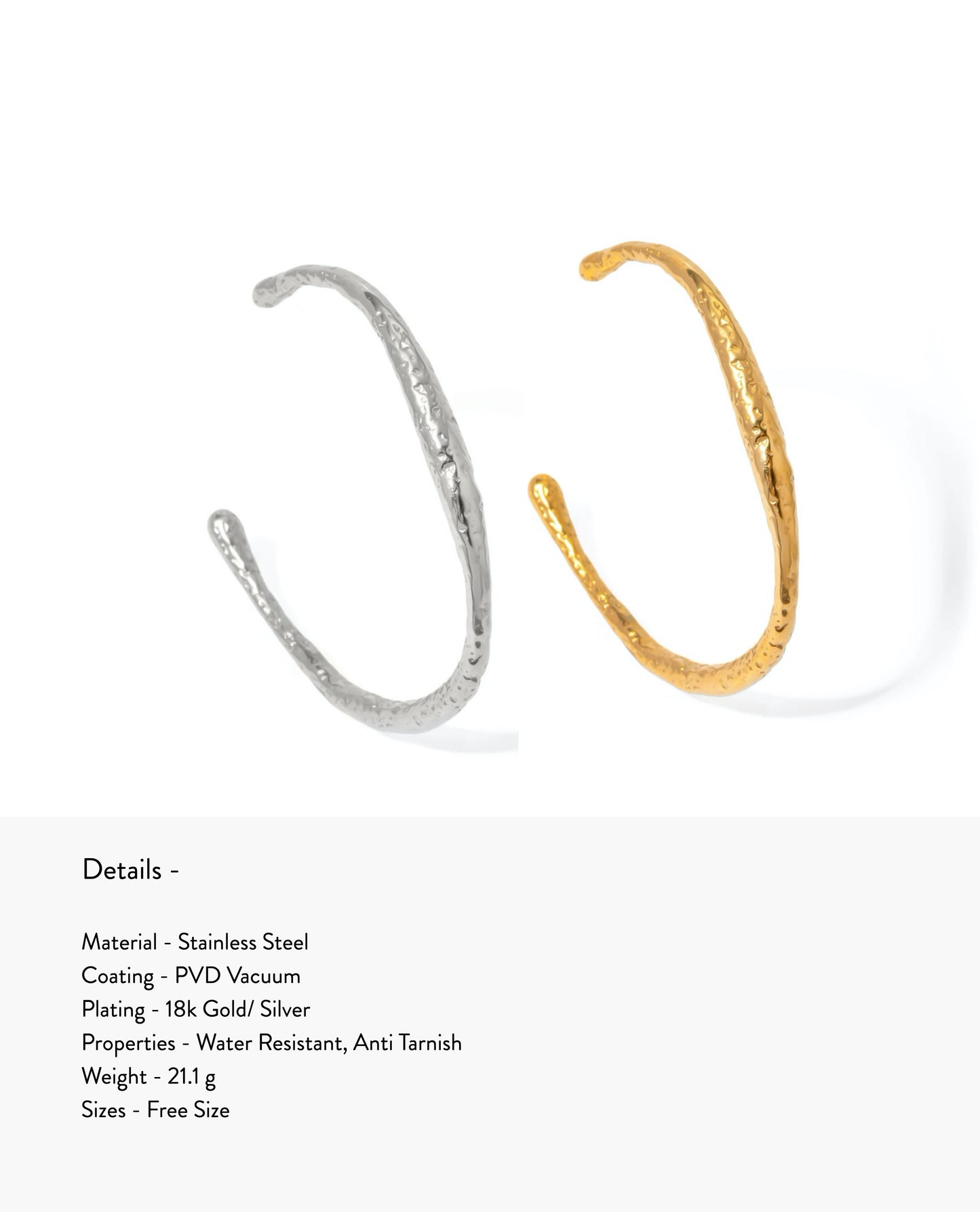 Textured Wave Cuff (Adjustable)