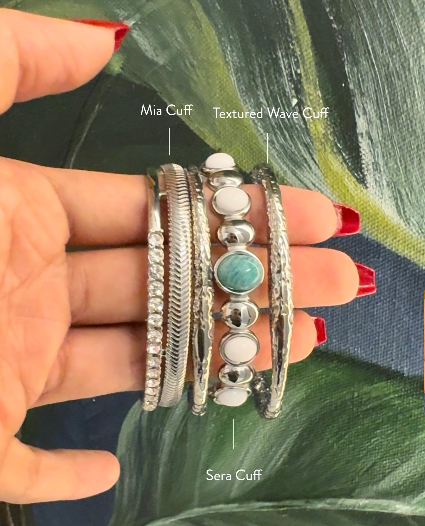 Textured Wave Cuff (Adjustable)