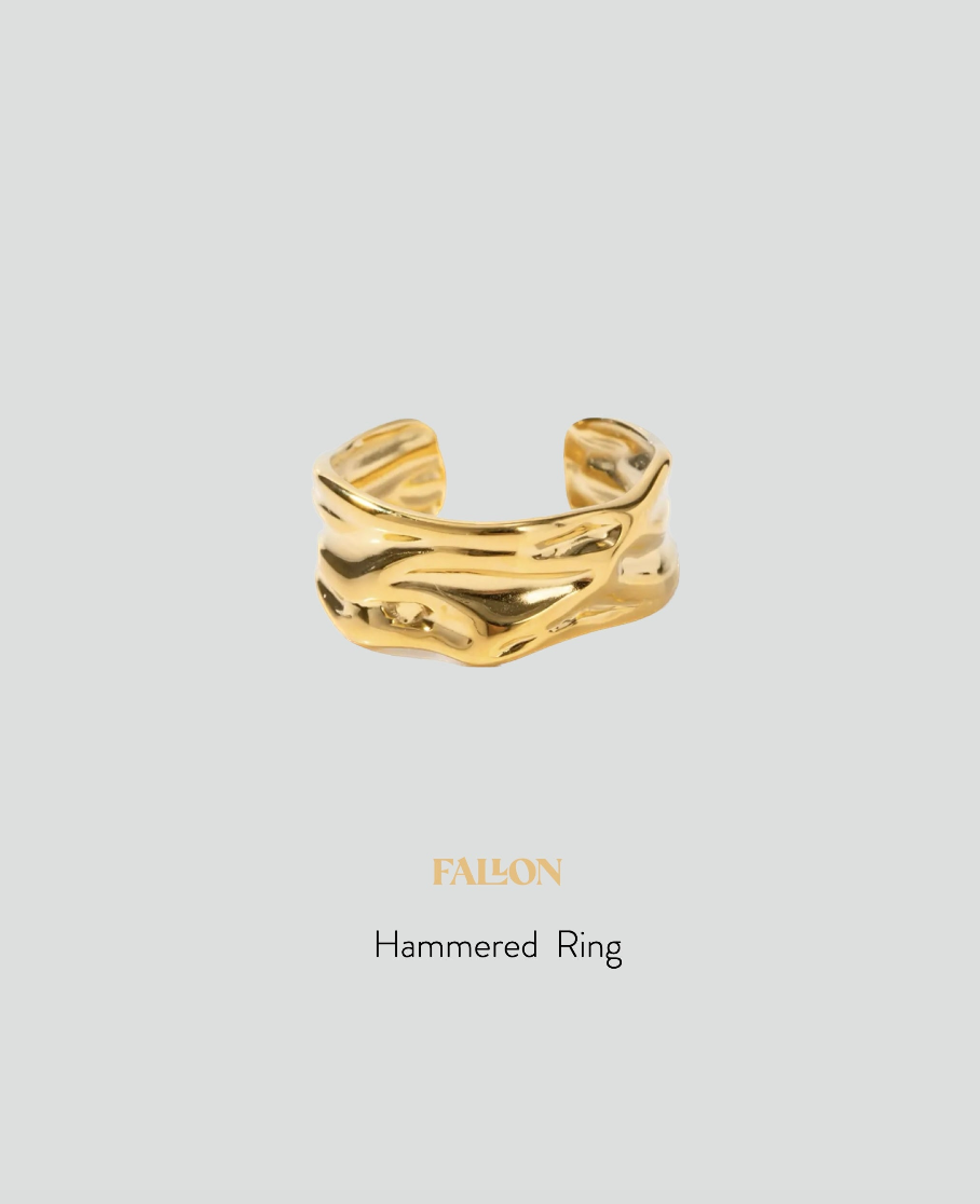 Fallon Hammered Ring ( Adjustable)