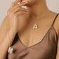 Studded Initial Necklace