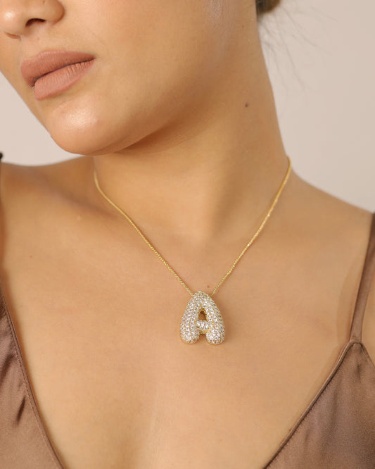 Studded Initial Necklace