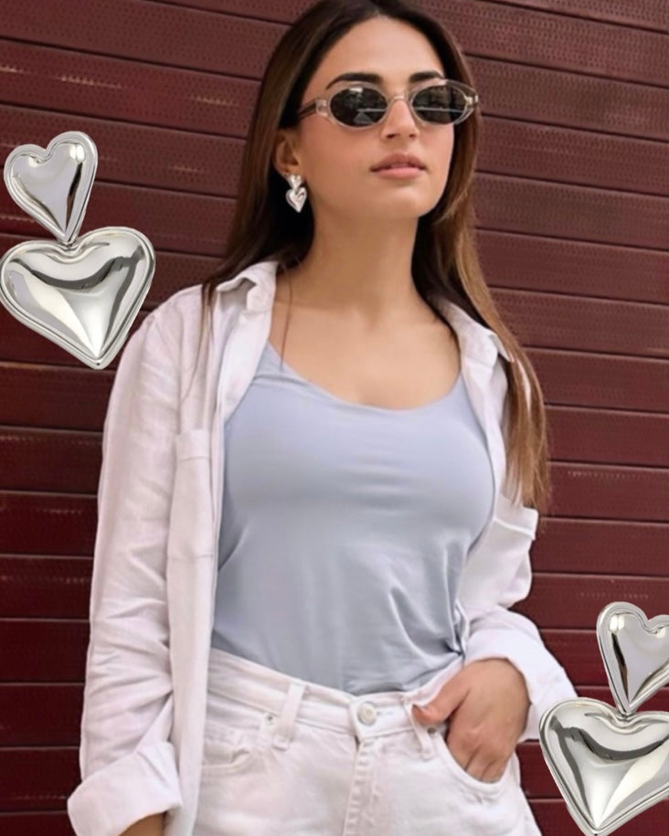 Rae Double Heart Earrings